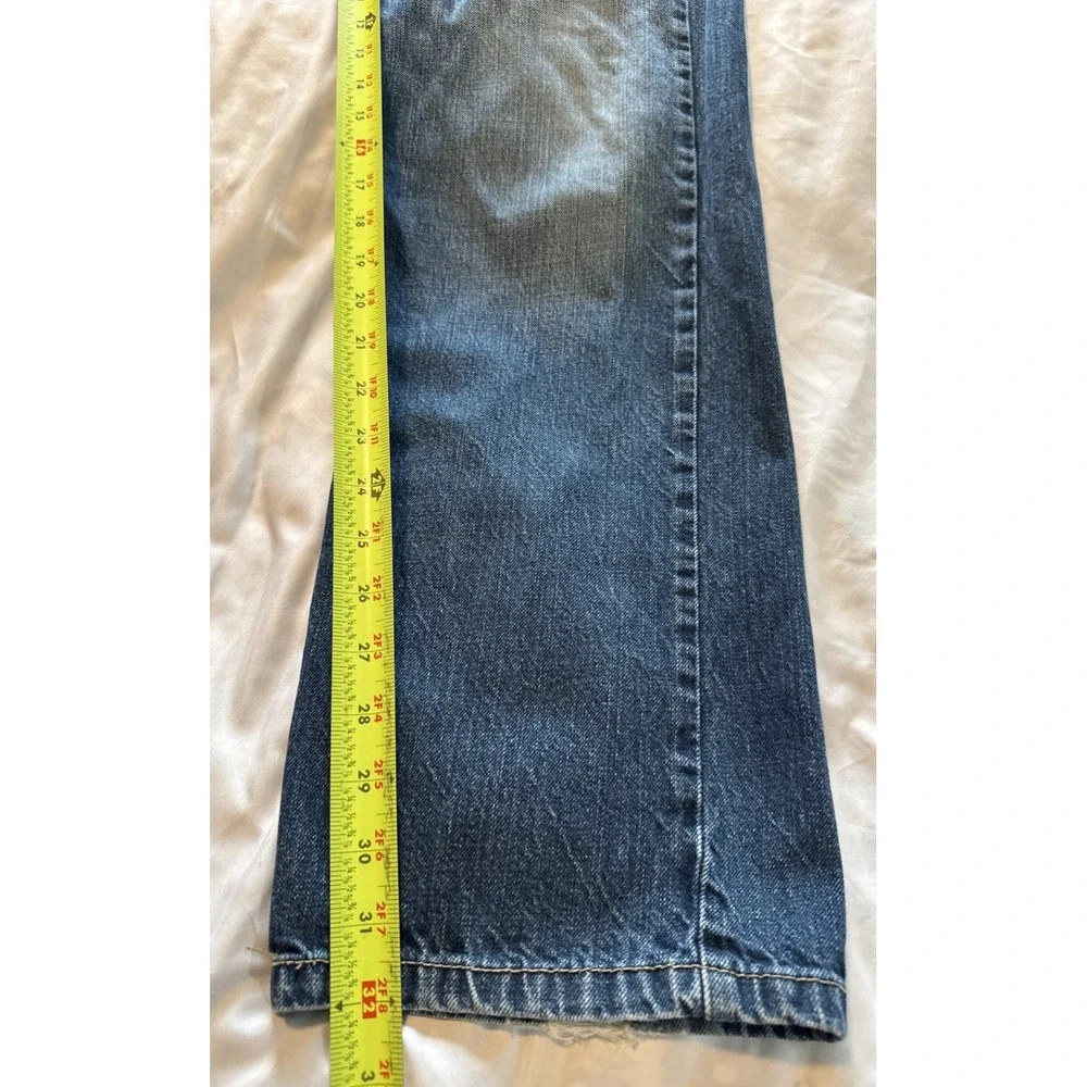 Levi's 505 Regular Fit Straight Leg Jeans Men's 36x32 Blue Denim Medium Wash Y2K